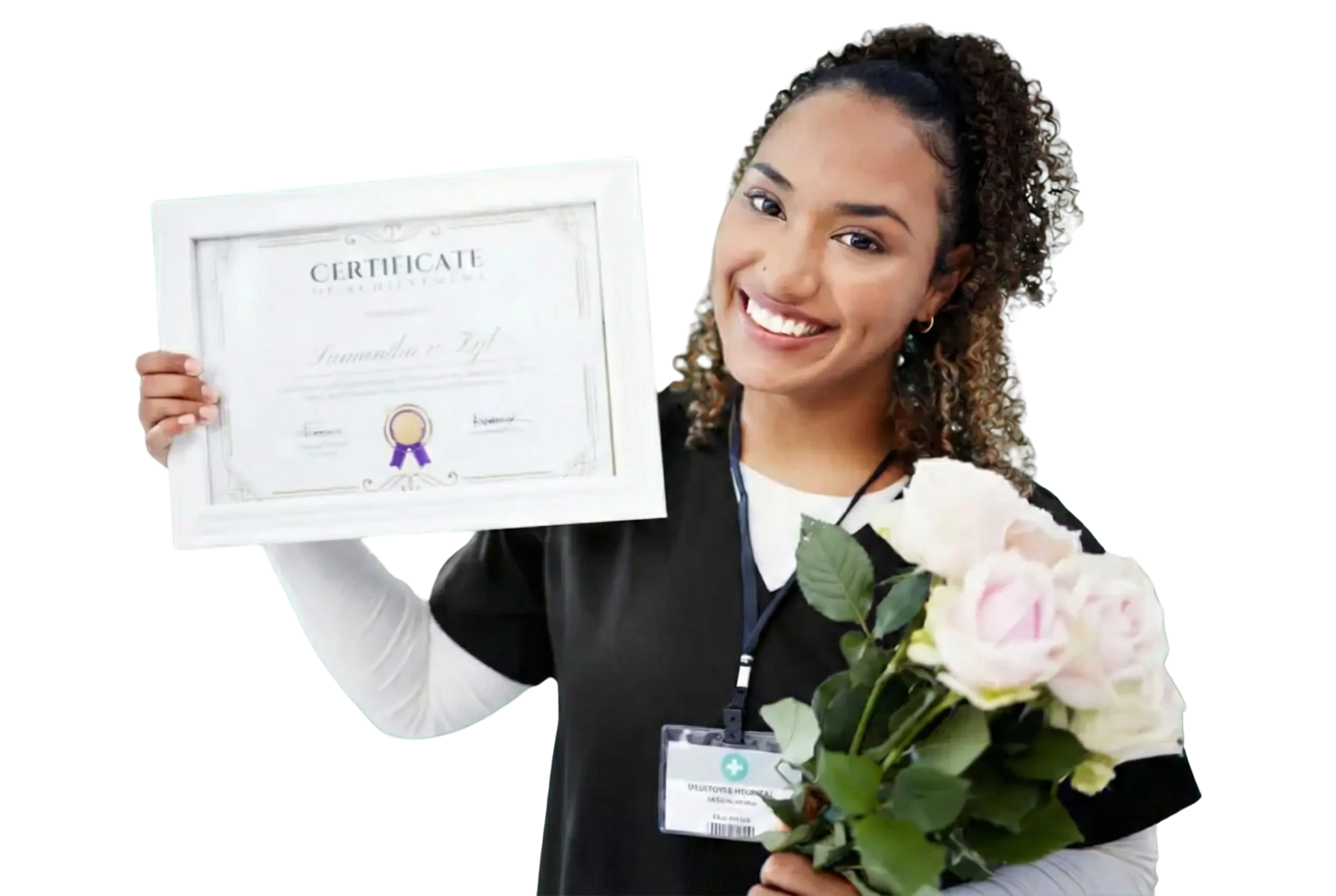 CNA graduate with certificate