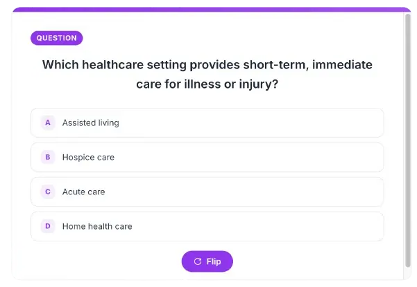 Flashcard question screen preview